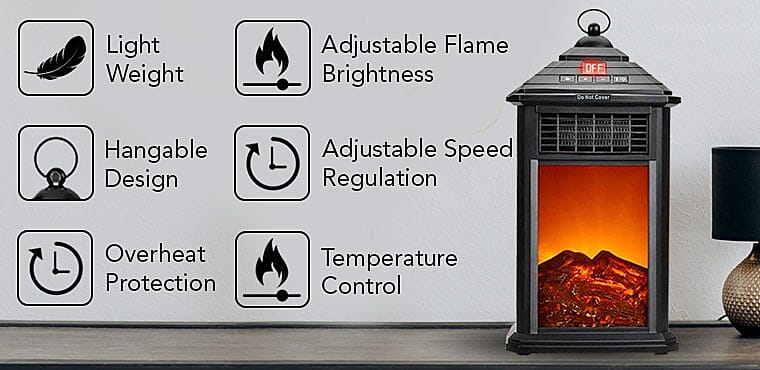 Portable Electric Fireplace Space Banner