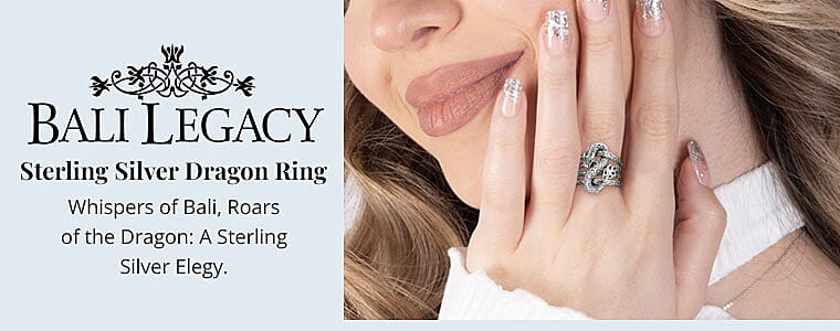 Bali Legacy Sterling Silver Dragon Ring Banner