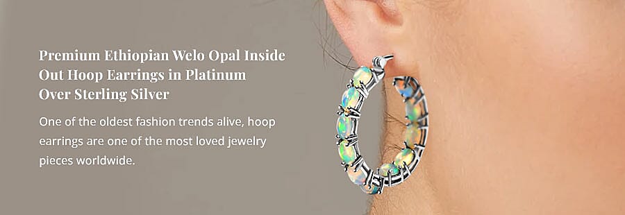Premium Ethiopian Welo Opal Inside Out Hoop Earrings Banner