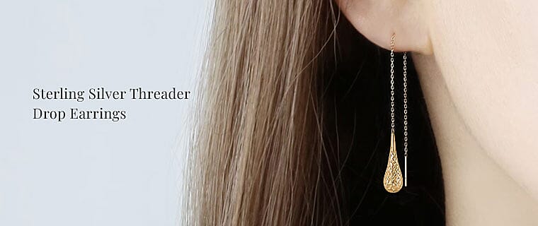 Sterling Silver Threader Drop Earrings Banner