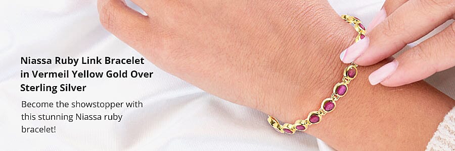 Niassa Ruby Link Bracelet Banner