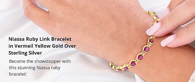 Niassa Ruby Link Bracelet Banner