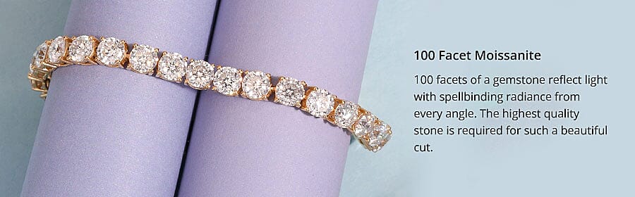 100 Facet Moissanite Banner