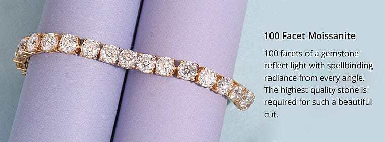 100 Facet Moissanite Banner