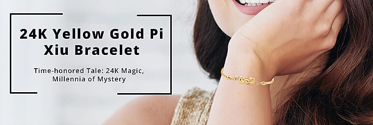 24K Yellow Gold Pi Xiu Bracelet Banner