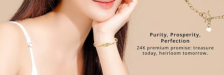 24K Yellow Gold Pi Xiu Bracelet Banner