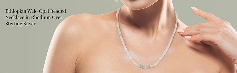 Ethiopian Welo Opal Beaded Necklace Banner