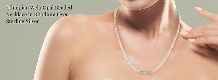Ethiopian Welo Opal Beaded Necklace Banner