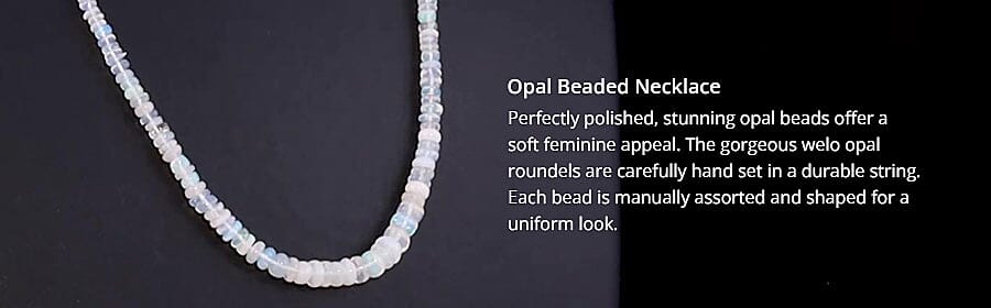 Opal Beaded Necklace Banner