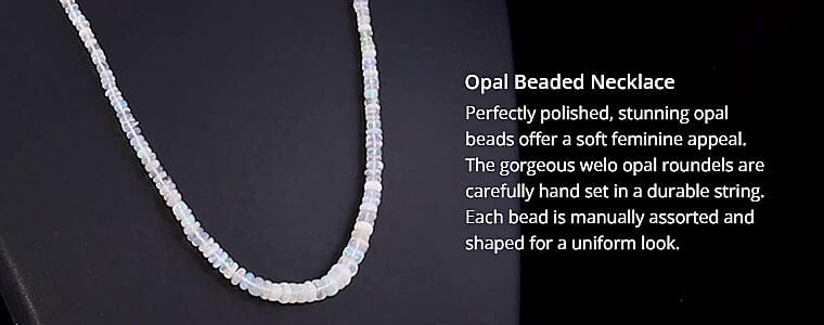 Opal Beaded Necklace Banner
