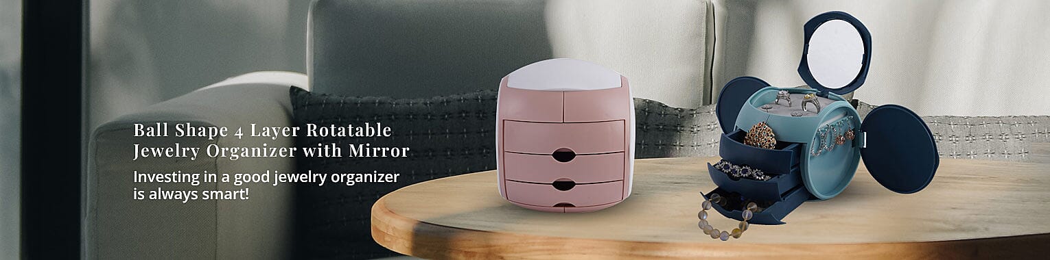 Jewelry Organizer with Mirror Banner