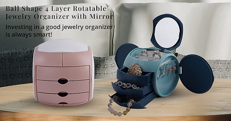 Jewelry Organizer with Mirror Banner