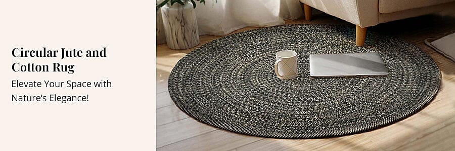 Circular Jute and Cotton Rug Banner
