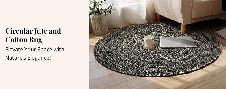 Circular Jute and Cotton Rug Banner