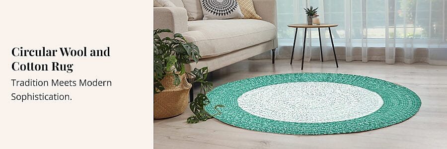Circular Wool and Cotton Rug Banner