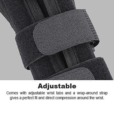 Black Wrist Support and Forearm Magnetic Splint
