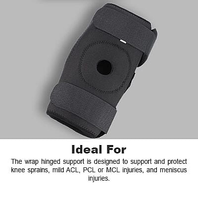 Black Drytex Knee Wrap Hinged