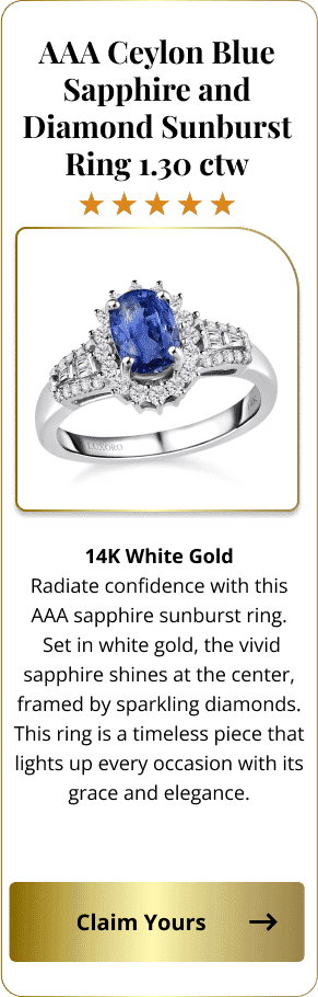 Luxoro AAA Ceylon Blue Sapphire & Diamond Ring