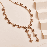 Multi tourmaline gold chain necklace