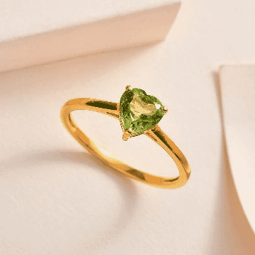peridot gold rings for women