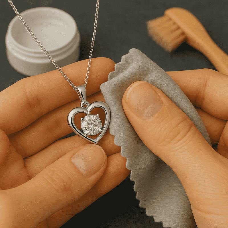 caring for moissanite pendant