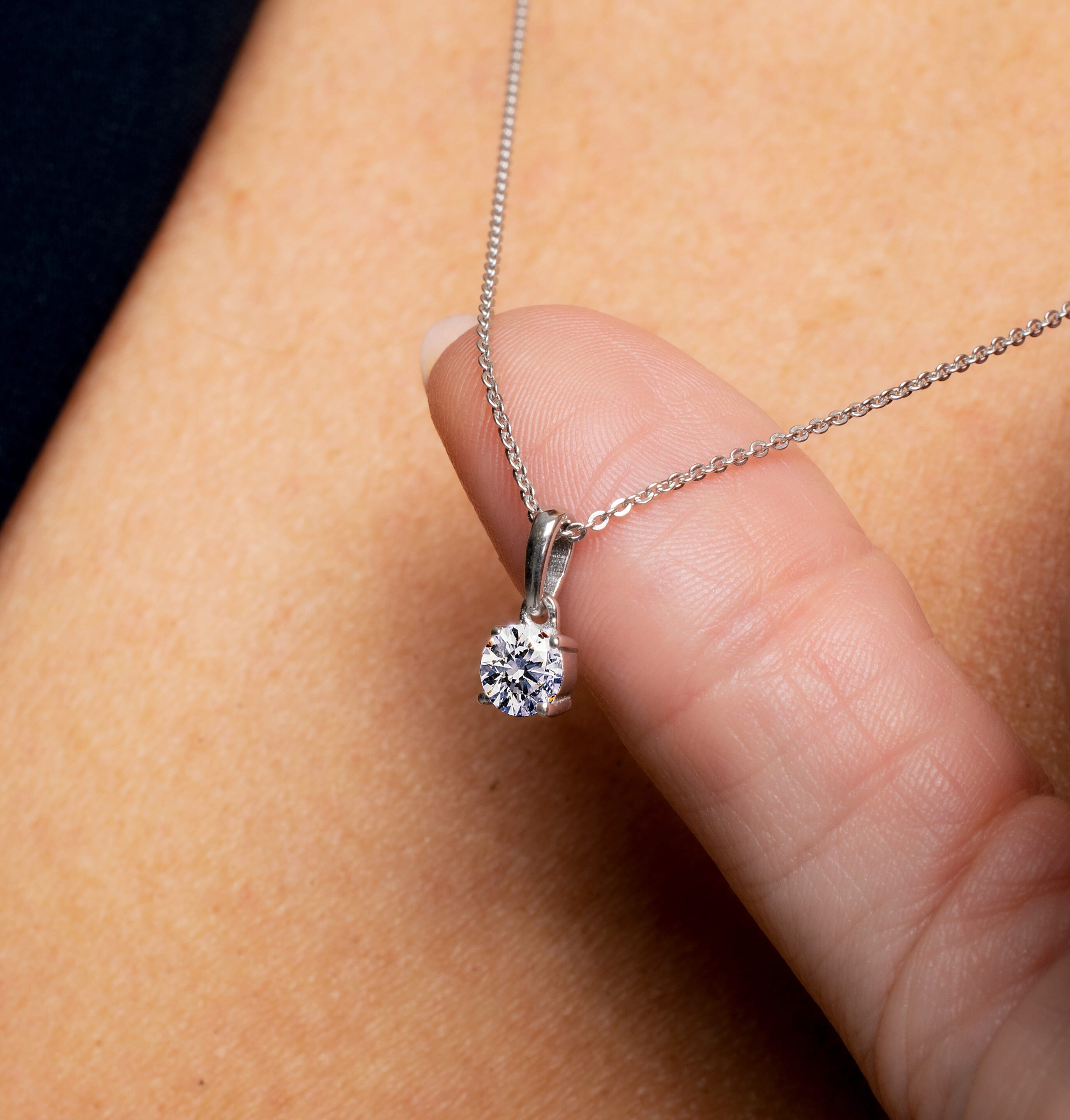 Lab diamond pendants