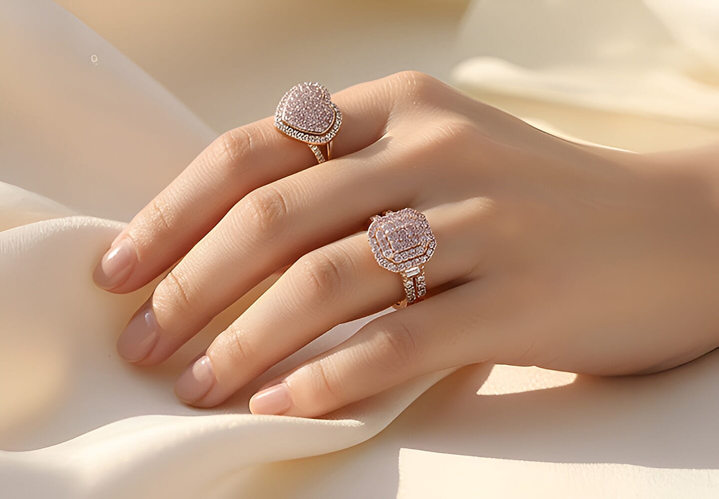 Lab Grown Pink Diamond Ring