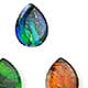 Pear shape Canadian ammolite stones