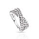 Natural white zircon criss cross ring in sterling silver Natural white zircon criss cross ring in sterling silver.