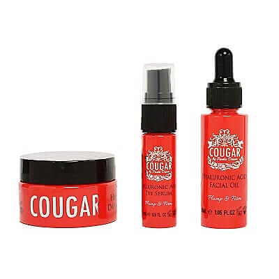 COUGAR by Paula Dunne Hyaluronic Acid Day & Night Cream, Eye Serum, Facial Oil 