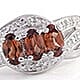Umba River zircon three stone ring in sterling silver Umba River zircon three stone ring in sterling silver.