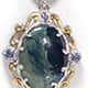 Australian vivianite pendant with chain for women.