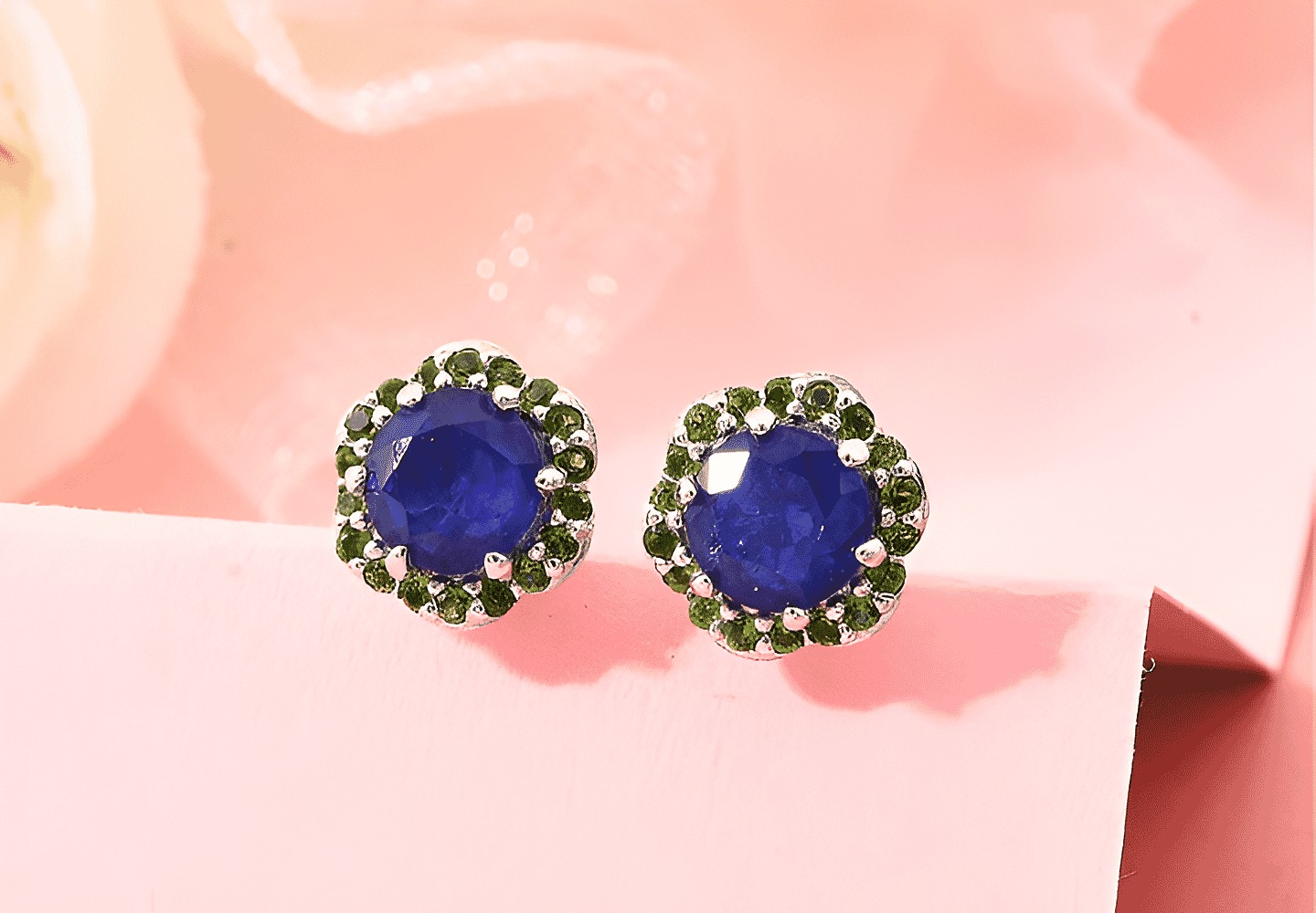 Blue Spinel Stud Earrings