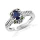 Blue spinel ring in sterling silver.