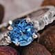 Electric blue topaz promise ring for women.
