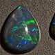 Ethiopian Sable opal pear shape gemstones.