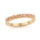 Imperial topaz half eternity band ring in yellow gold finish.