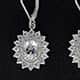Ouro Preto diamond topaz halo style earrings.