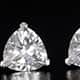Ouro Preto diamond topaz trillion shape stud earrings.