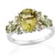 Ouro Verde Quartz ring in sterling silver.