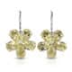 Ouro Verde Quartz floral earrings.