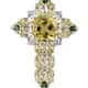 Ouro Verde Quartz cross pendant with chain.