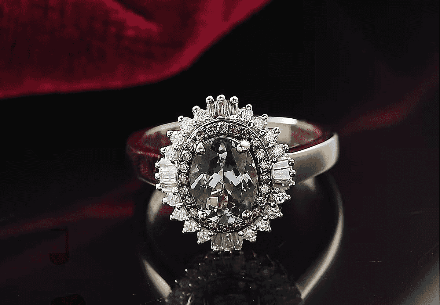 Peacock tanzanite ring