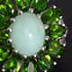 Peruvian mint green opal cluster ring.