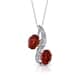 Red andesine pendant with chain.