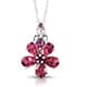 Rose danburite pendant with chain.