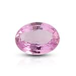 Madagascar pink sapphire oval shape faceted gemstone.
