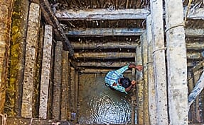 Moonstone mining in Sri Lanka.