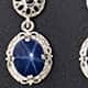 Vintage style Thai blue star sapphire ring.