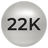 22K White Gold